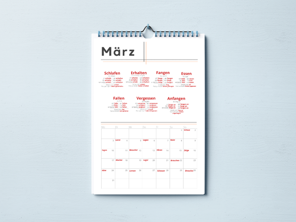 German Verb Calendar