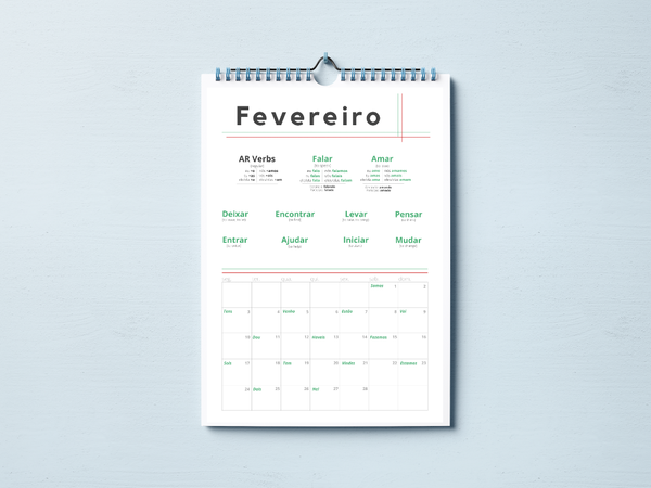 Portuguese Verb Calendar