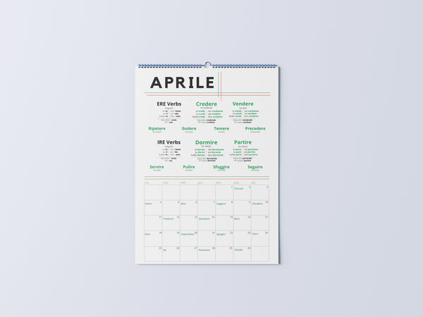 Italian Verb Calendar