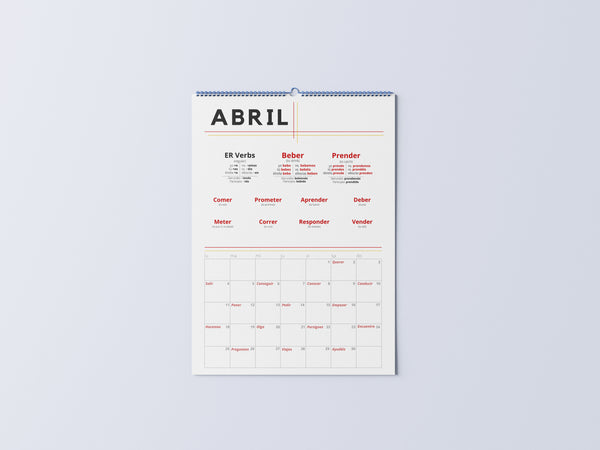 Spanish Verb Calendar