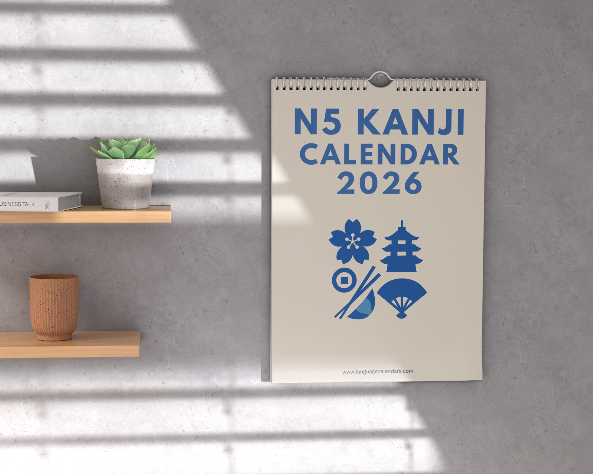 Japanese N5 Kanji Calendar 2026