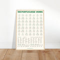 100 Portuguese Verbs Poster