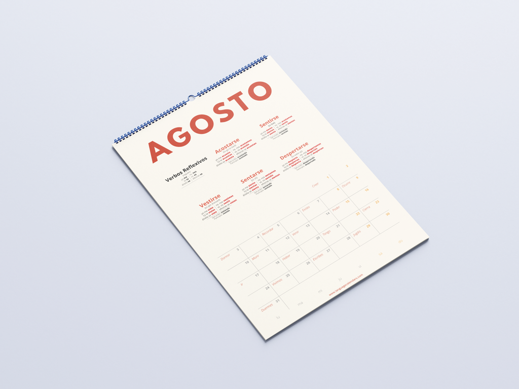 Spanish Verb Calendar 2026