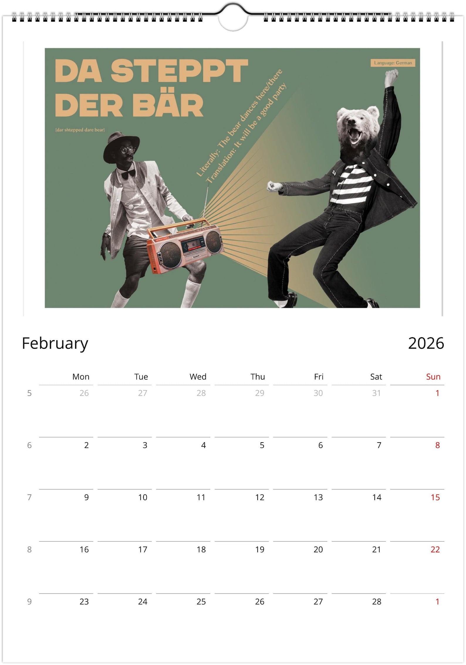 Idioms From Around The World Calendar | Languages and Culture 2027