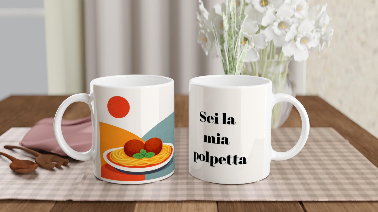 Sei La Mia Polpetta Mug – Romantic Italian Valentine’s Gift | You Are My Meatball Mug
