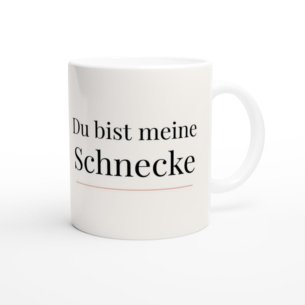 Romantic German Mug – Du Bist Meine Schnecke | Cute Valentine’s Day Coffee Cup
