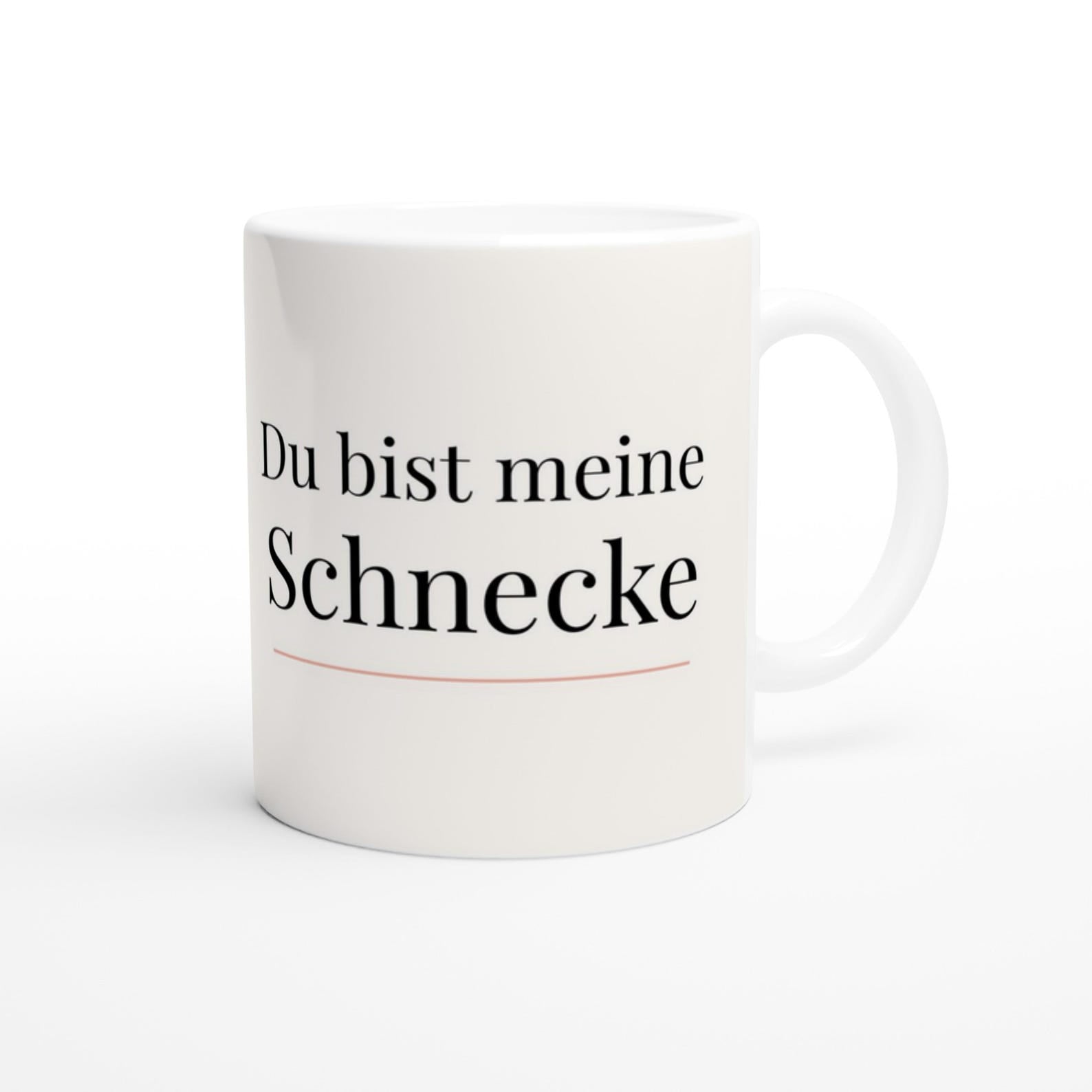 Romantic German Mug – Du Bist Meine Schnecke | Cute Valentine’s Day Coffee Cup