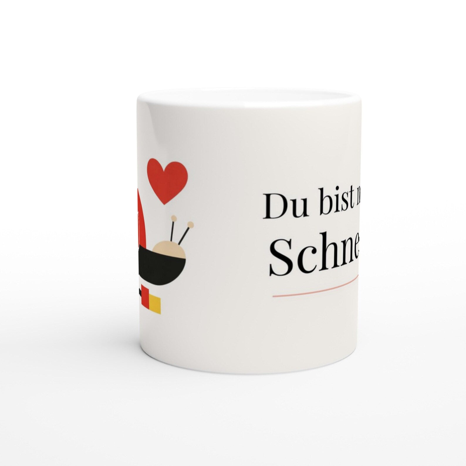 Romantic German Mug – Du Bist Meine Schnecke | Cute Valentine’s Day Coffee Cup