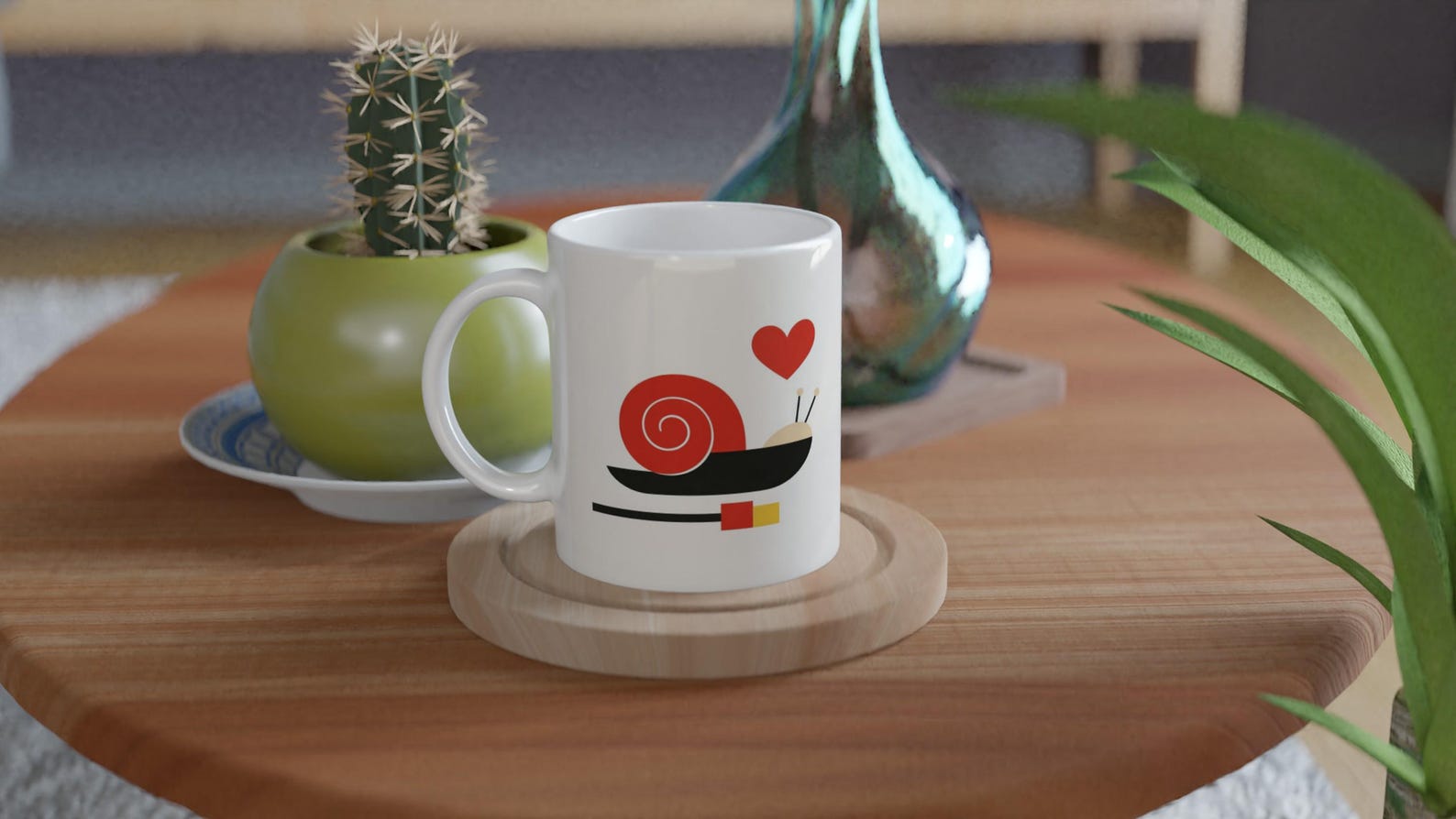 Romantic German Mug – Du Bist Meine Schnecke | Cute Valentine’s Day Coffee Cup