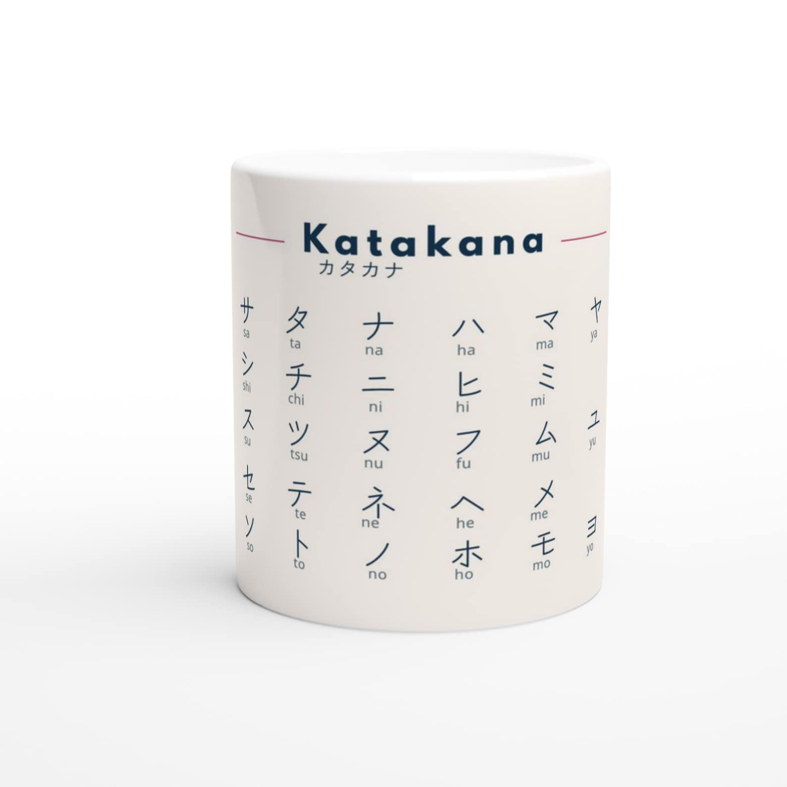 2 Mugs: Hiragana & Katakana Bundle –Japanese Learning Set - Learn Japanese Faster – Minimalist Language Study Gift – Japanese Alphabet Mugs