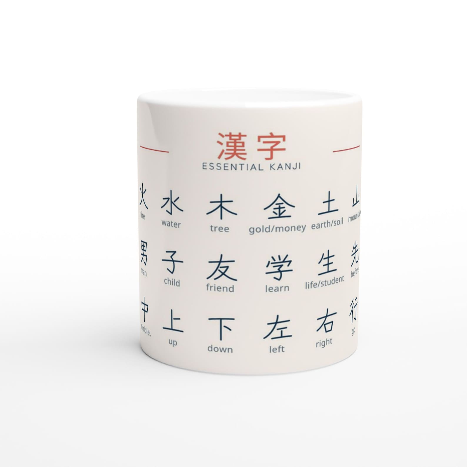 3 Mugs: Japanese Writing System – Hiragana, Katakana & Kanji Bundle – Learn Japanese Faster – Study Japanese N5 Exam