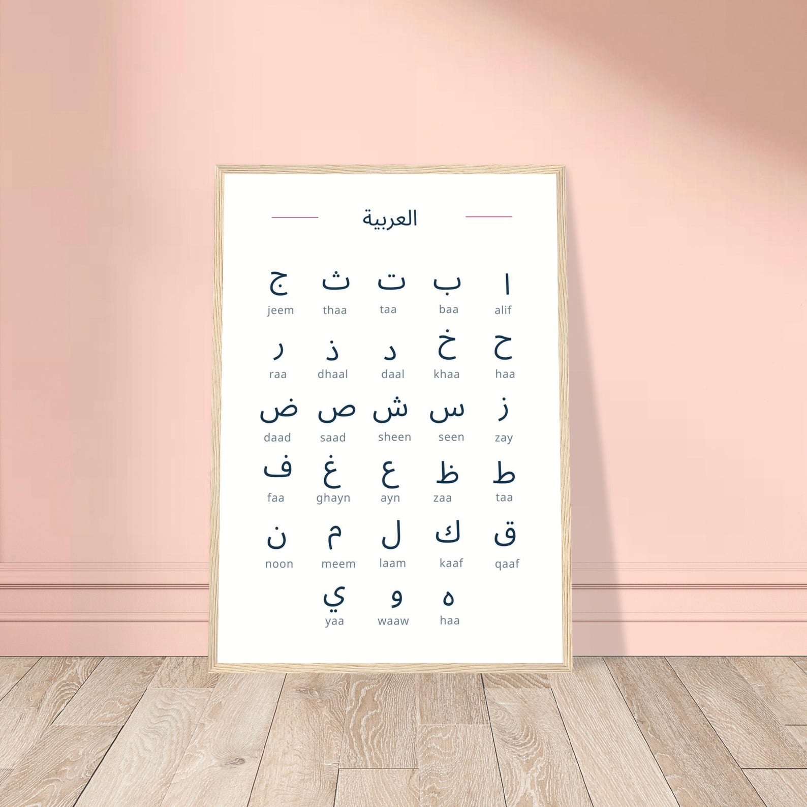 Arabic Alphabet Poster – Learn Arabic Letters Fast | Minimalist Language Learning Print | Arabic Study Chart | Arabic Wall Art