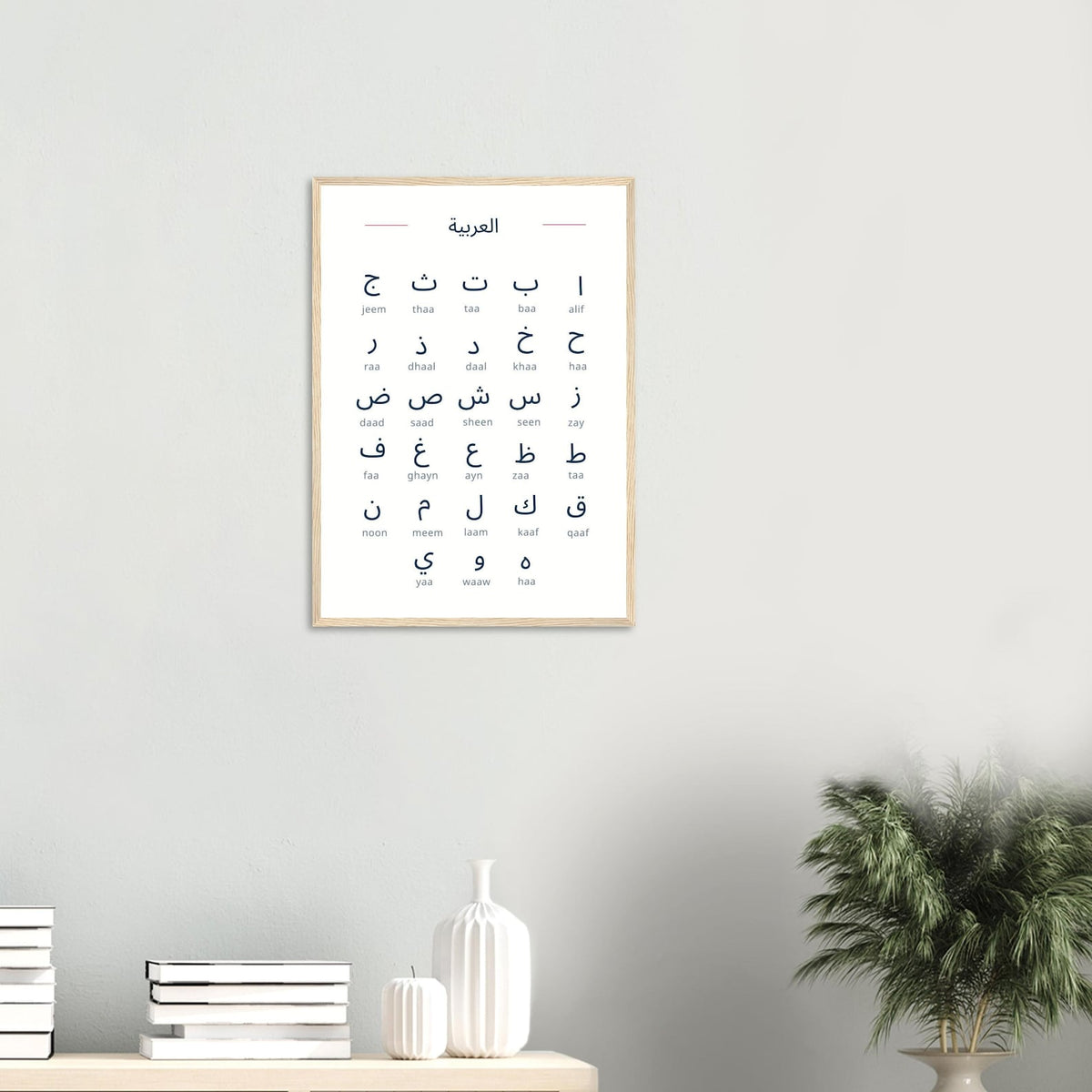 Arabic Alphabet Poster – Learn Arabic Letters Fast | Minimalist Language Learning Print | Arabic Study Chart | Arabic Wall Art