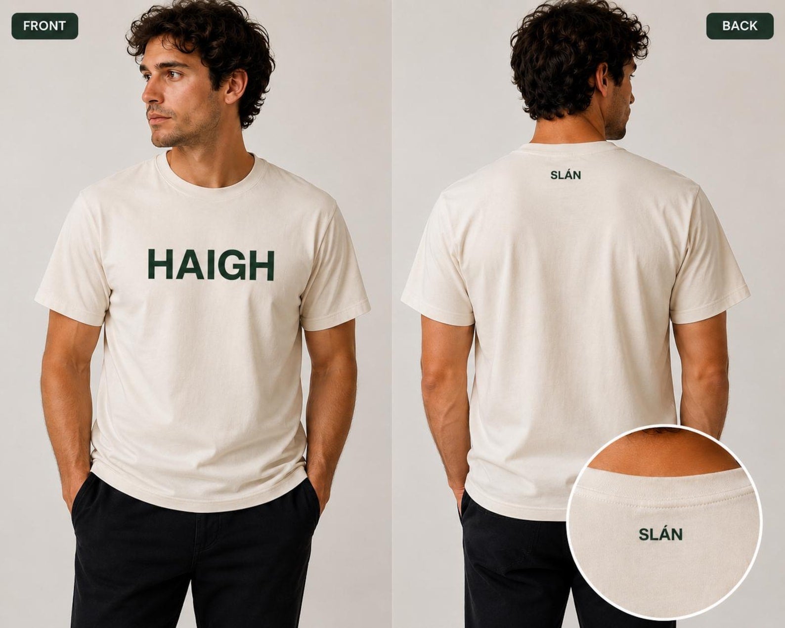 Irish Hello Goodbye T Shirt | Haigh Slán Shirt | Learn Irish Gift | Gaeilge Language Tee | Irish Teacher Gift | Minimalist Unisex T-Shirt