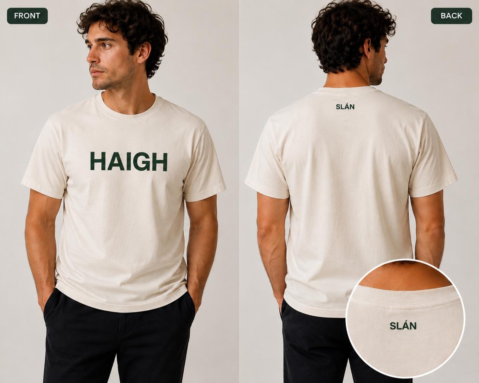 Irish Hello Goodbye T Shirt | Haigh Slán Shirt | Learn Irish Gift | Gaeilge Language Tee | Irish Teacher Gift | Minimalist Unisex T-Shirt