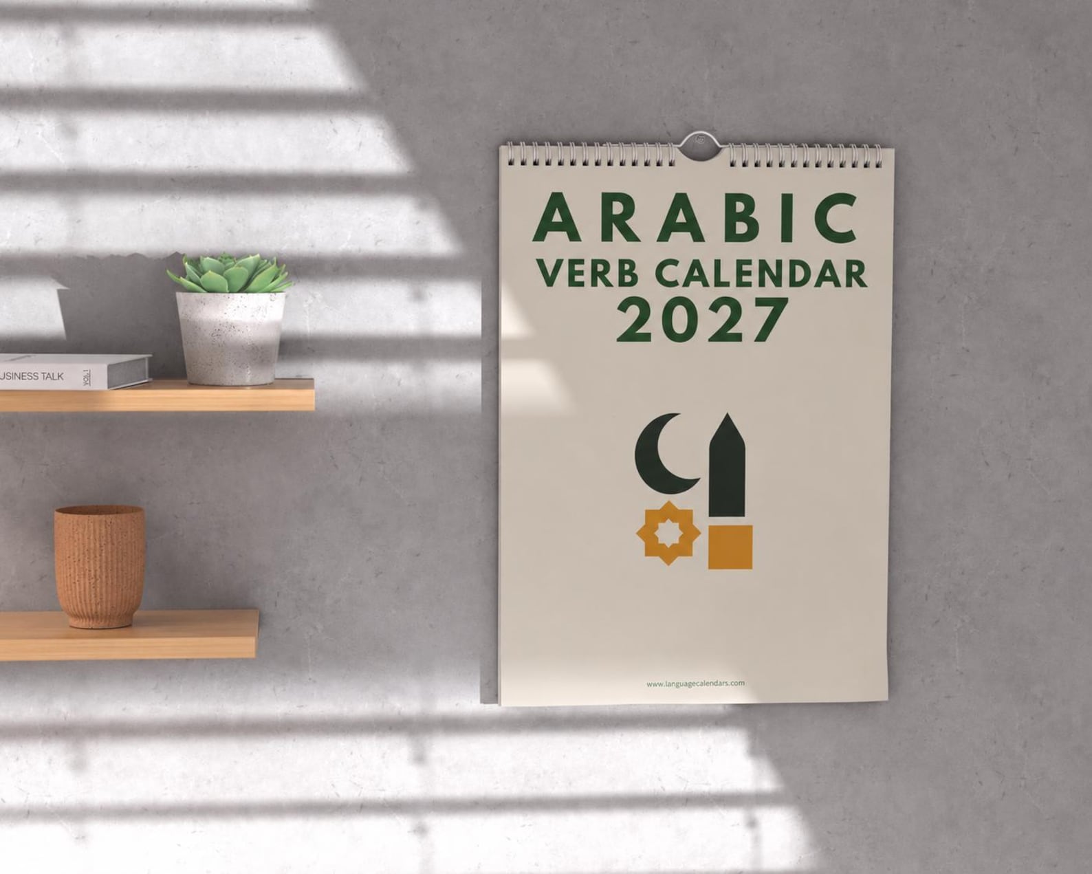 Arabic Verb Calendar 2027 – Language Learning, A3 Wall Calendar
