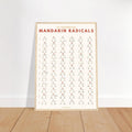 Mandarin Radicals Poster | 72 Essential Chinese Radicals Chart | Learn Chinese Characters | HSK Study Guide | A2 Educational Wall Art