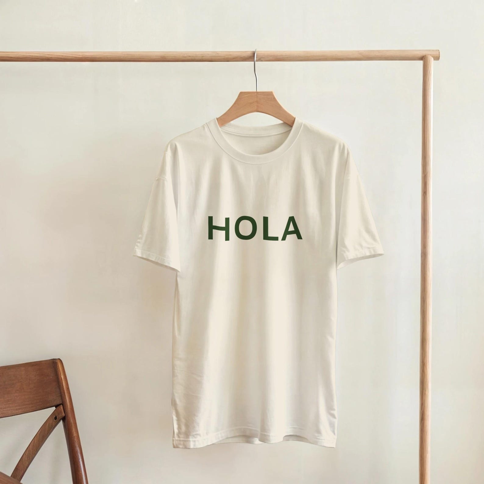 Spanish Hola Adiós  T Shirt | Learn Spanish Gift | Spanish Teacher Tee | Language Learner T-Shirt | Minimalist Unisex Tee