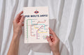 Catalan Birthday Card, Metro Per Molts Anys Map Design, 5x7, Blank Inside