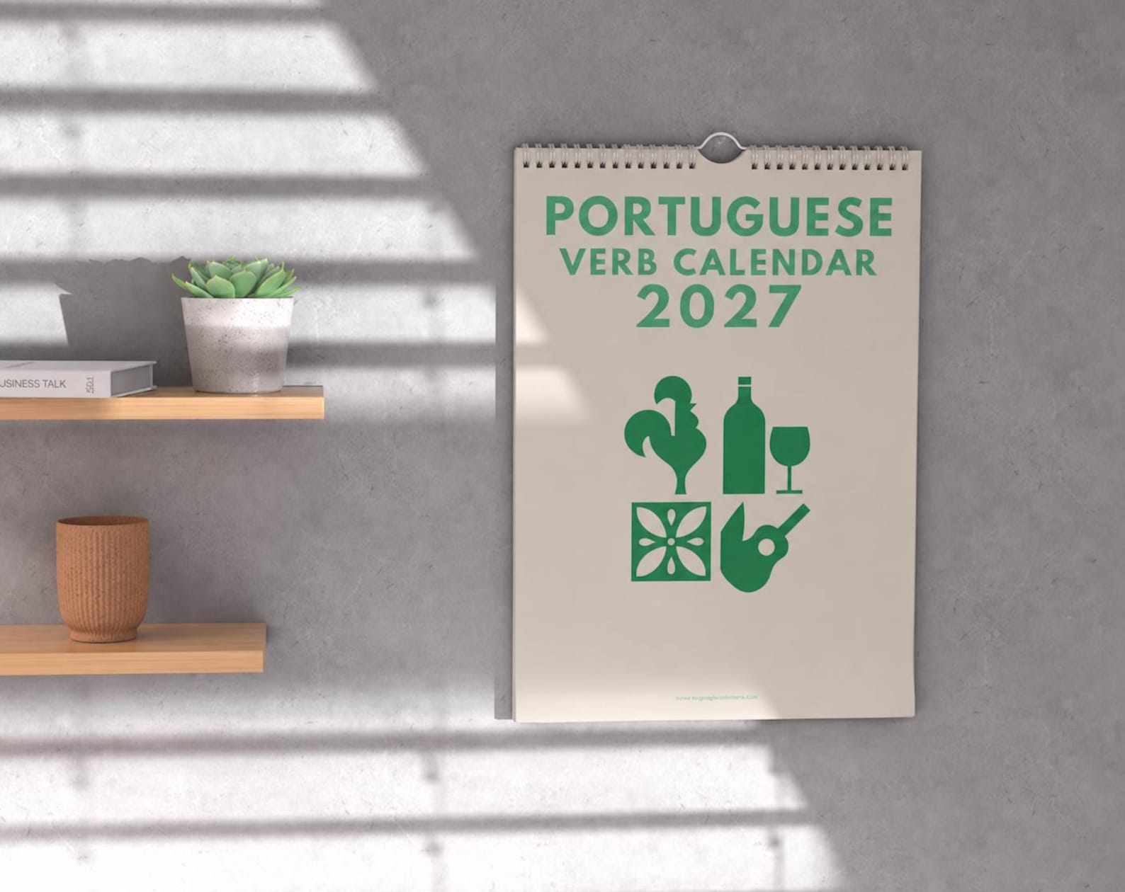 Portuguese Verb Calendar 2027 – Language Learning, A3 Wall Calendar