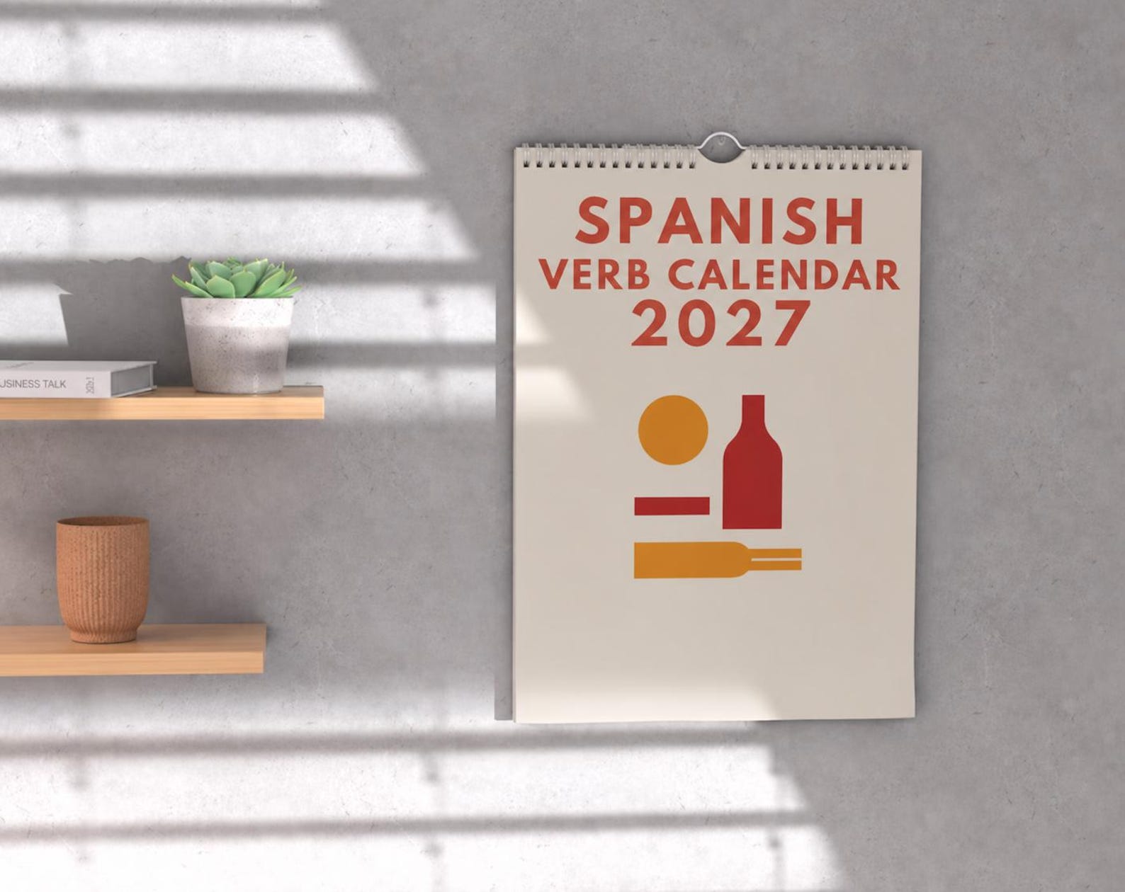 Spanish Verb Calendar 2027 – Language Learning, A3 Wall Calendar