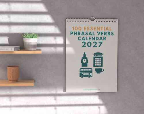 English Advanced Phrasal Verb Calendar 2027 – Language Learning, A3 Wall Calendar