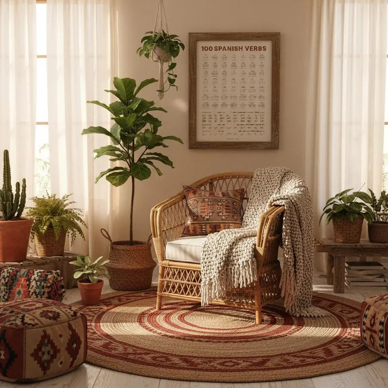 100 Spanish Verbs Poster