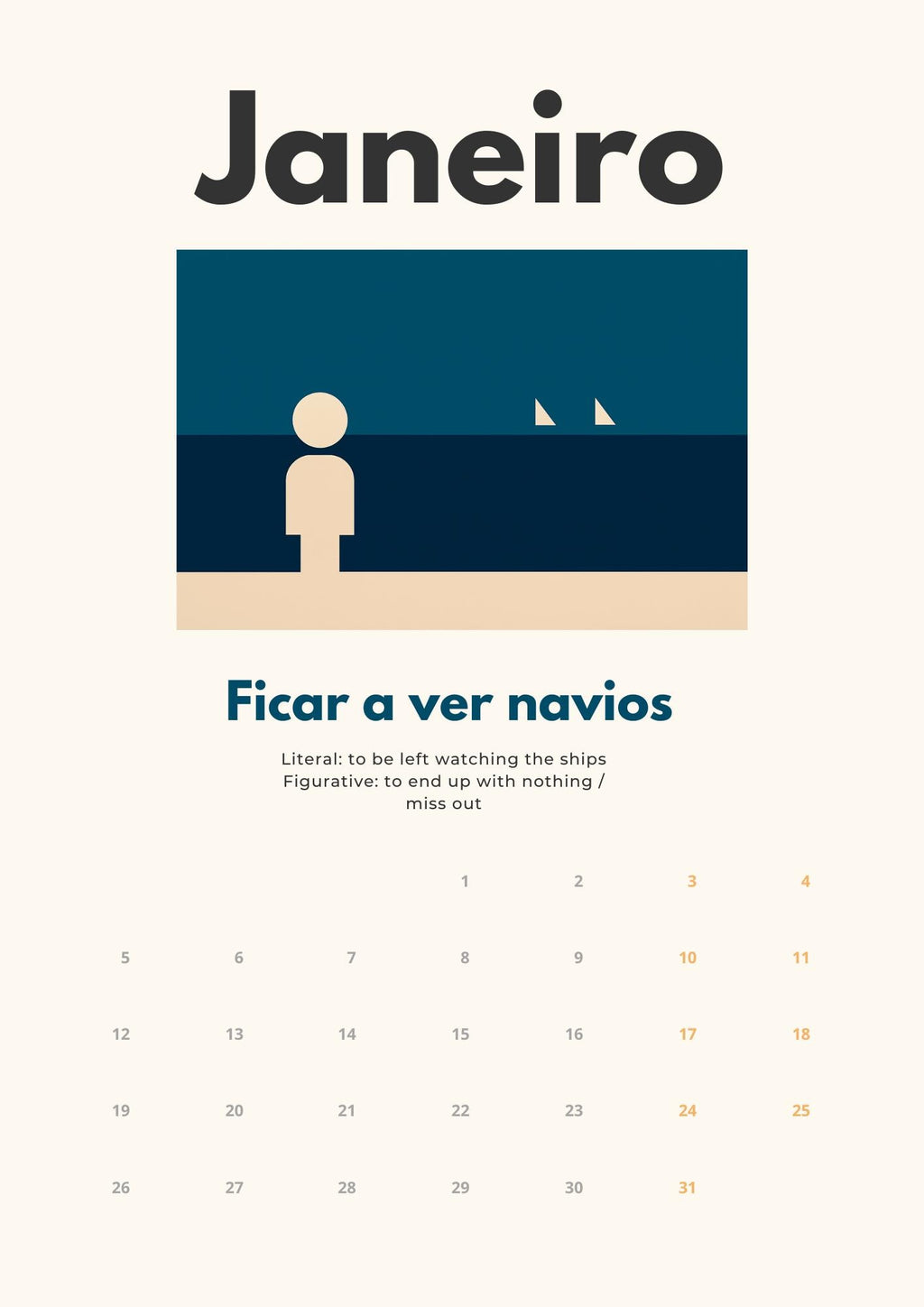 Portuguese Idioms Calendar