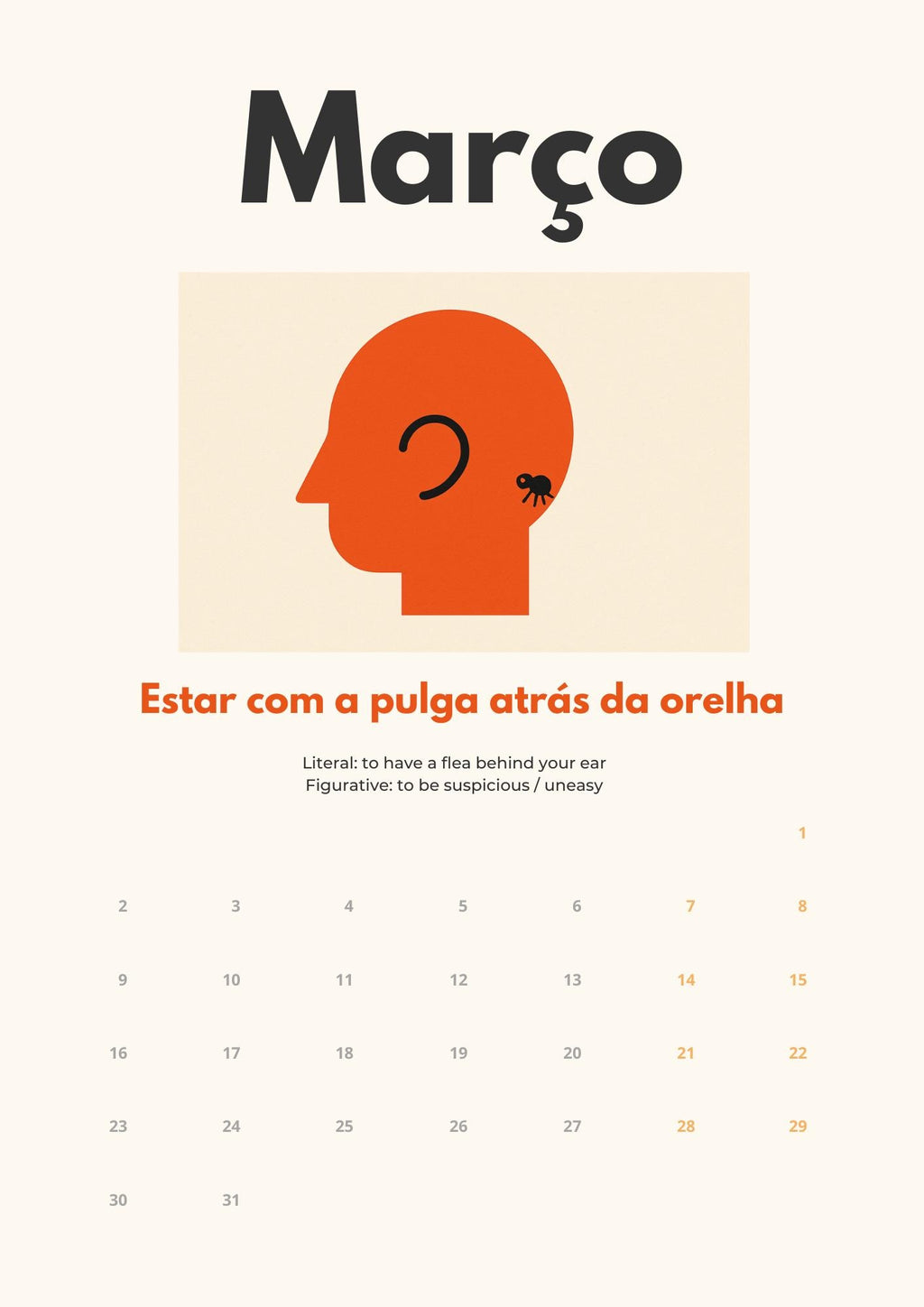 Portuguese Idioms Calendar