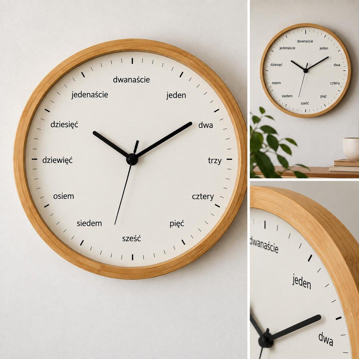 Polish Numbers Wall Clock