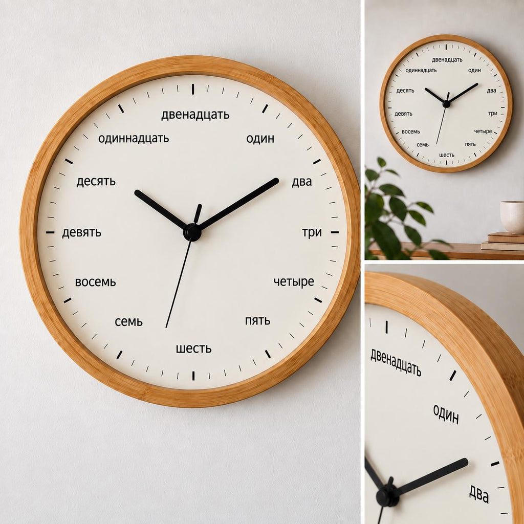 Russian Numbers Wall Clock