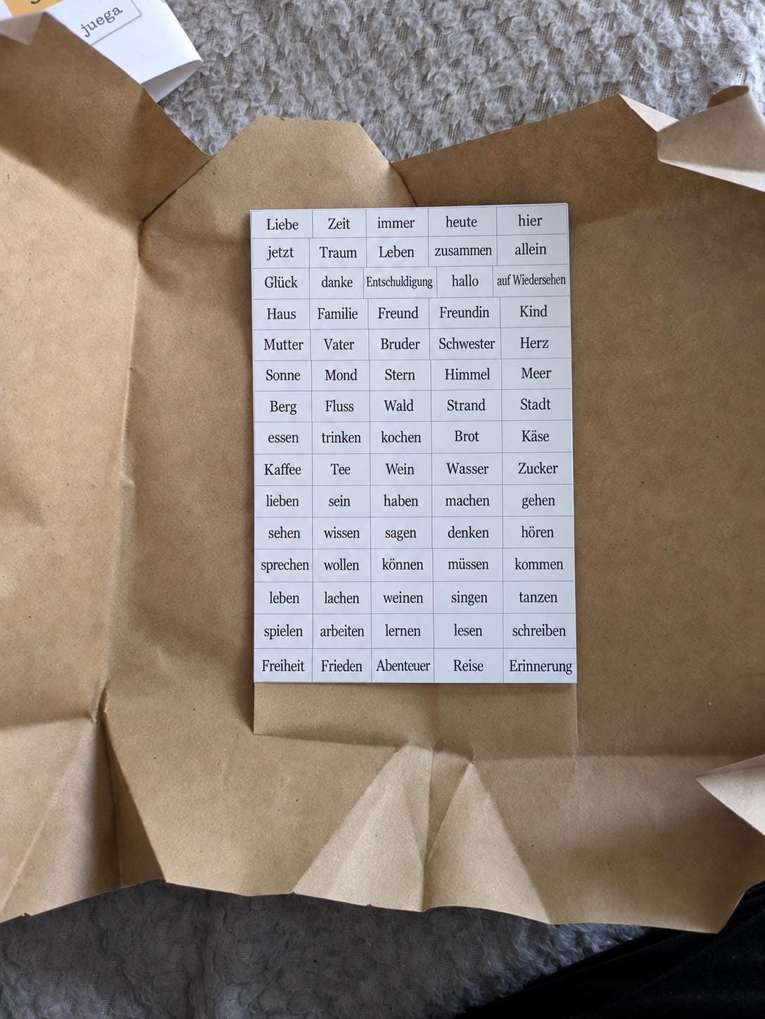 German Magnetic Poetry