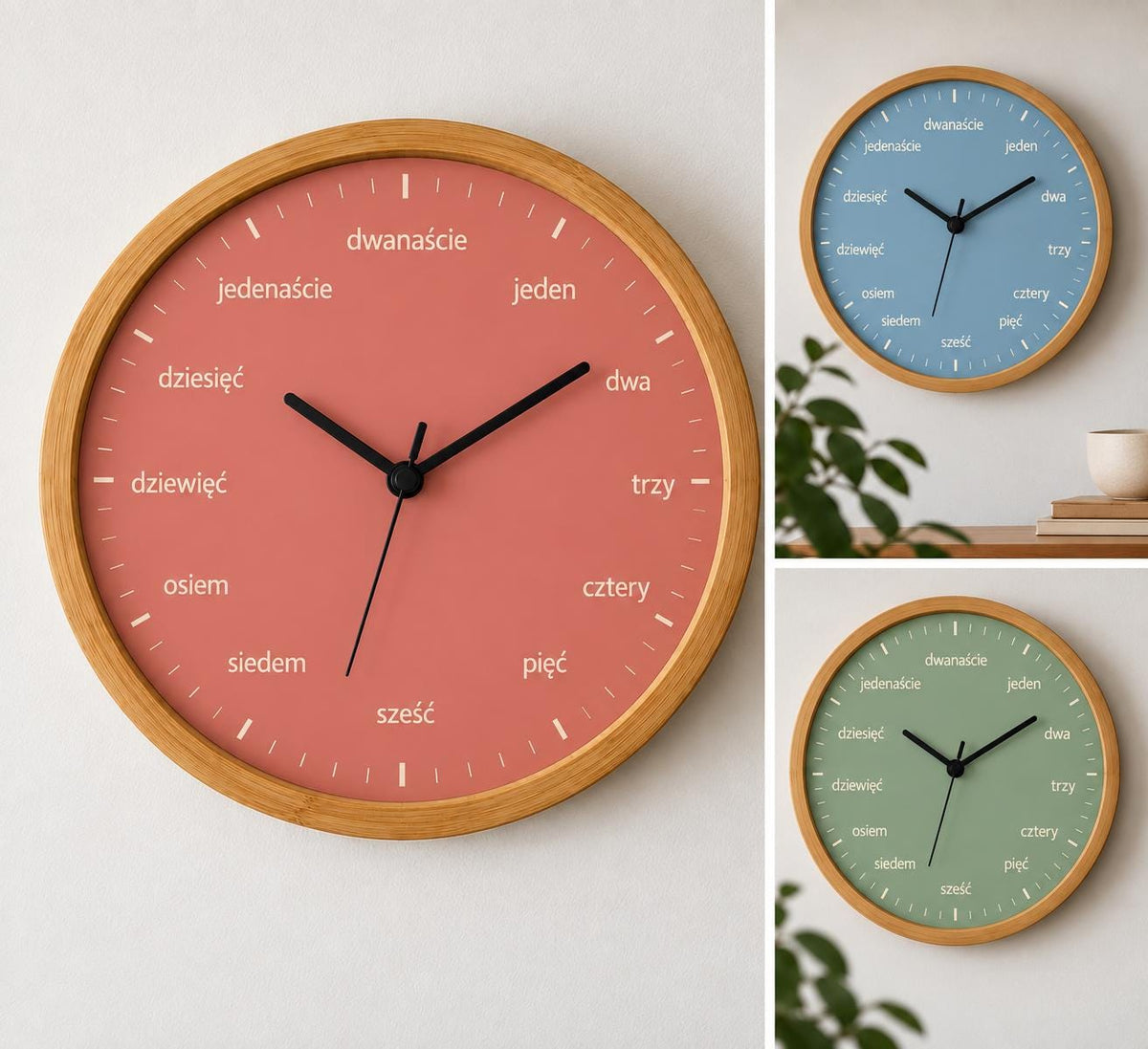 Polish Numbers Wall Clock
