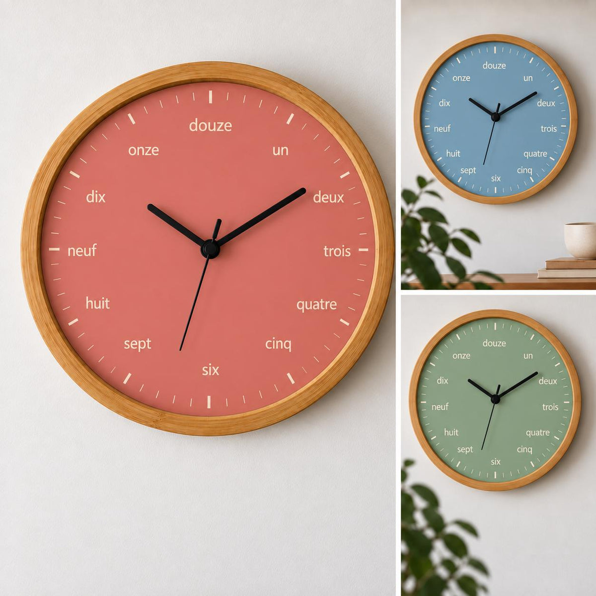 French Numbers Wall Clock